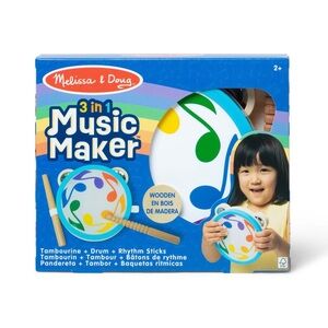Melissa & Doug 3-in-1 Music Maker Set - Blue and Yellow